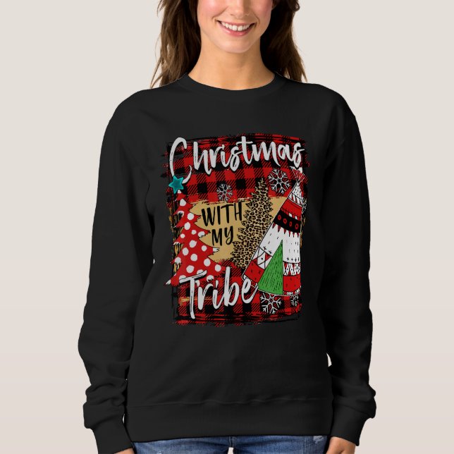 Sudadera Navidades Con La Familia De Camping De Mi Tribu Qu (Anverso)