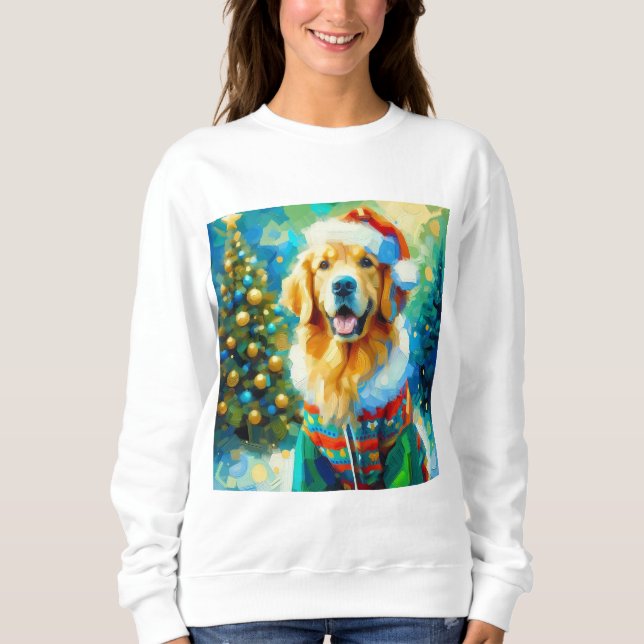 Sudadera Navidades con la temática Golden Retriever (Anverso)