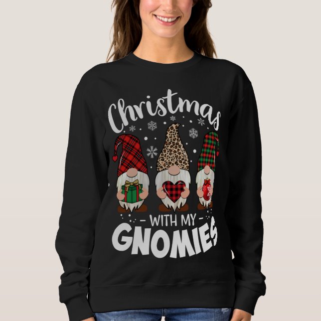 Sudadera Navidades Con Mi Maestra Gnomie Leopard Gnome Buf (Anverso)