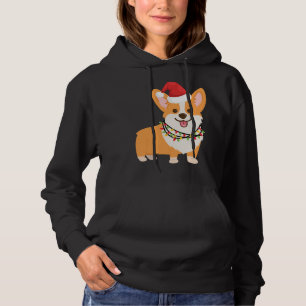 Sudadera Navidades Corgi Dog con Santa Hat y Navidades L