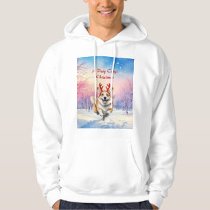 Sudadera Navidades Corgi Rantlers de renos saltando de niev