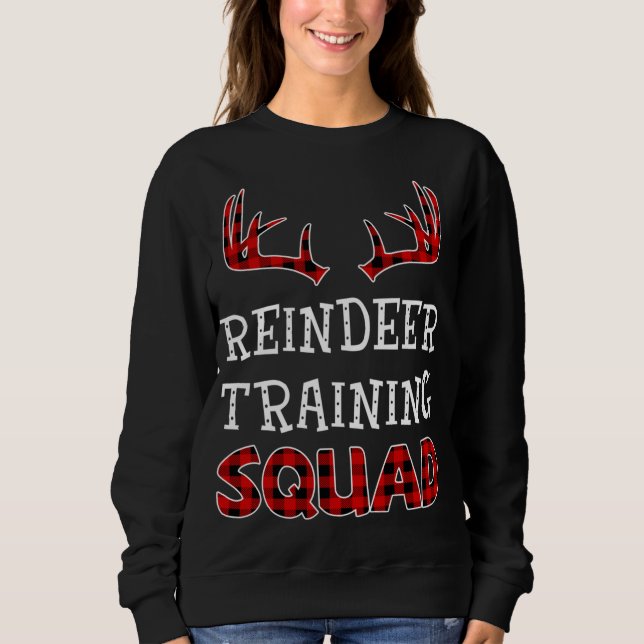Sudadera Navidades corriendo equipo entrenando a renos Escu (Anverso)