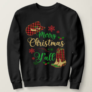 Sudadera Navidades Cowgirl Gorra y Boots Sweatshirt