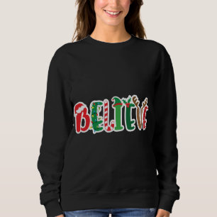 Sudadera Navidades creen que alumbra a Santa Hat Candy Cane