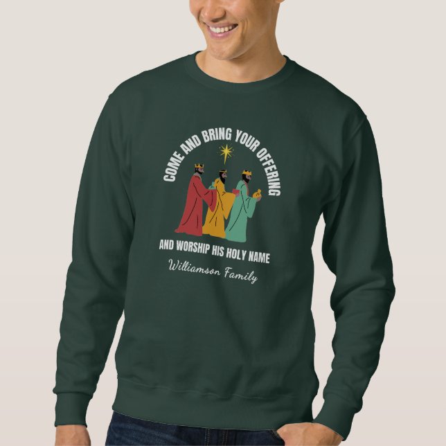 Sudadera Navidades cristianos Personalizados de sabios (Anverso)