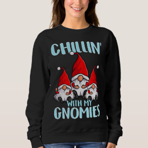 Sudadera Navidades Cuidados Gnomes Santa Hats Chillin' Con