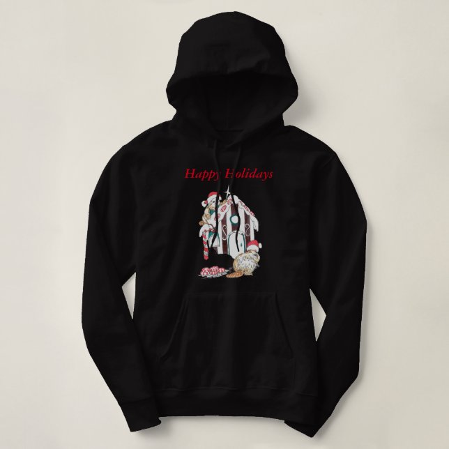 Sudadera Navidades curados Beaver Chalet Happy Holidays Des (Diseño del anverso)