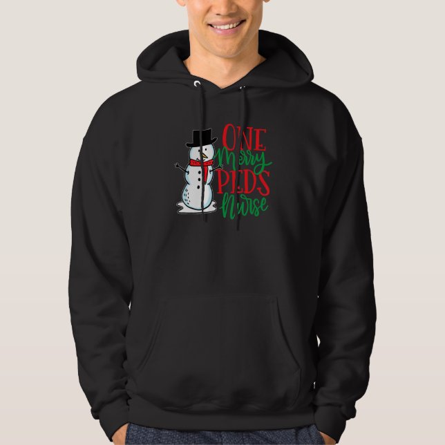 Sudadera Navidades curos Enfermería pediátrica Snowman Nurs (Anverso)