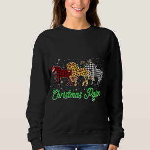 Sudadera Navidades Cute de Caballo Pajama Leopardo Pestañas