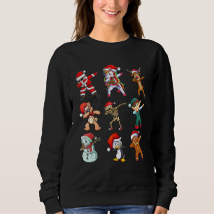 Sudadera Navidades Dab Santa Elf Amigos Compitiendo con Fam