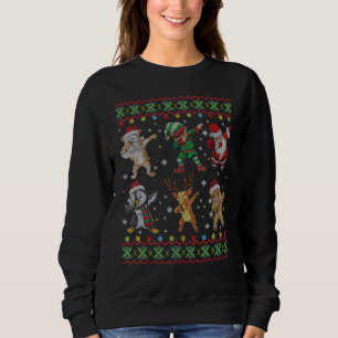 Sudadera Navidades Dabbing English Bulldog Perro Y Santa Ug