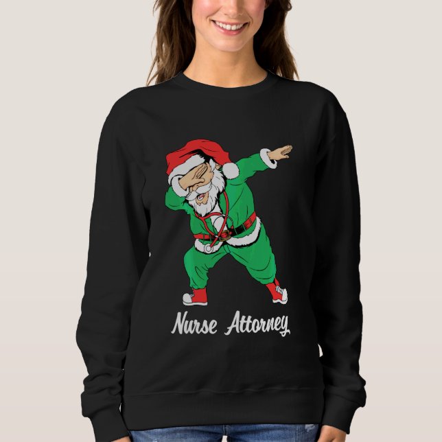 Sudadera Navidades Dabbing Scrub Santa Enfermera Fiscal Nur (Anverso)
