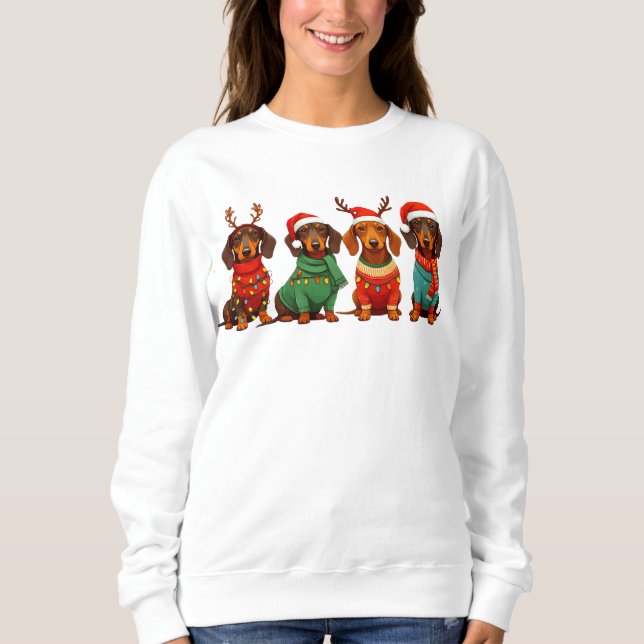 Sudadera Navidades Dachshund (Anverso)