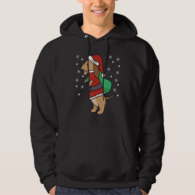 Sudadera Navidades Dachshund Dog Cute Wiener Perros Xmas (Anverso)