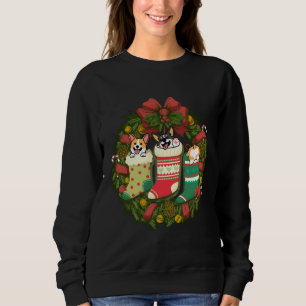 Sudadera Navidades Dachshund En Calcetines Corgi Perro Love