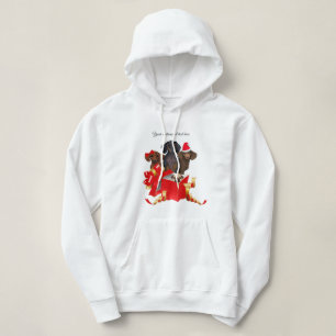 Sudadera Navidades Dachshund Red Gift Box Hoodie