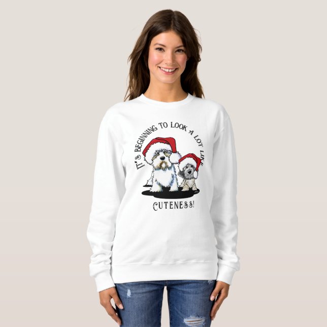 Sudadera Navidades Dandie Dinmont Terrier (Anverso completo)