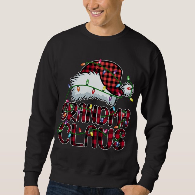 Sudadera Navidades De Abuela Claus Encenden Partido Familia (Anverso)