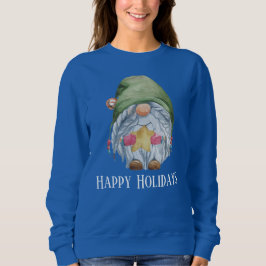 Sudadera navidades de acuarela festivos gnome sweatshirt
