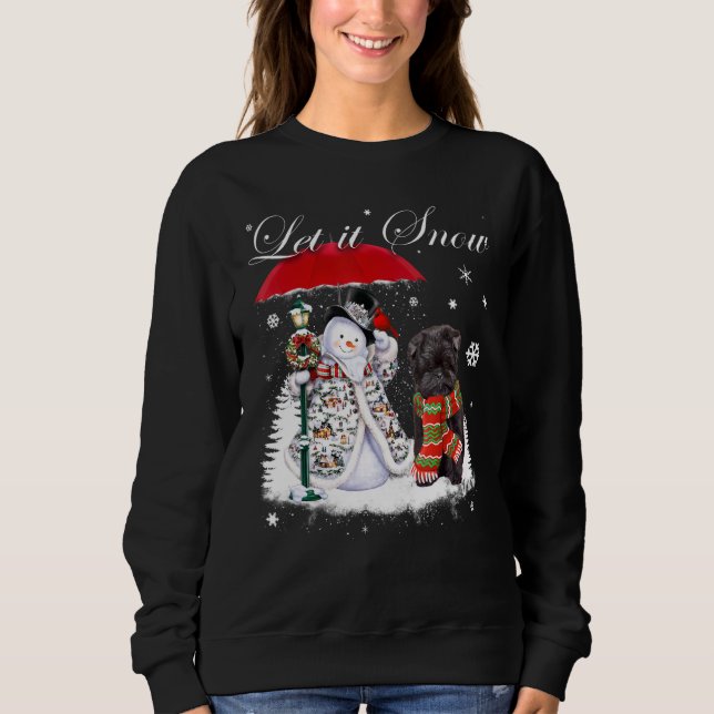 Sudadera Navidades de Affenpinscher Santa Dog Snowman Xmas  (Anverso)