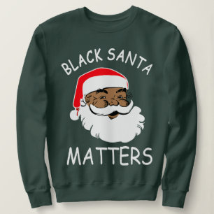 Sudadera Navidades de Africa American Santa Black Matan