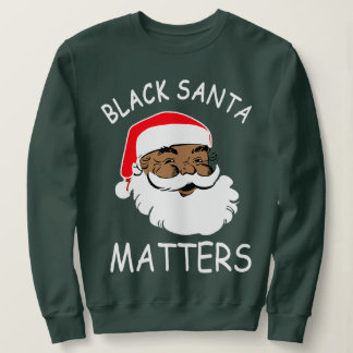 Sudadera Navidades de Africa American Santa Black Matan