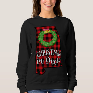 Sudadera Navidades de Alabama en Dixie Buffalo Rojo en el S