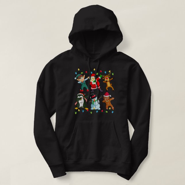 Sudadera Navidades de amigos de Dabbing Santa Elf Niños hom (Diseño del anverso)