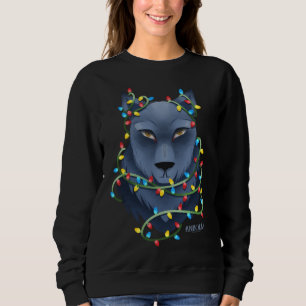 Sudadera Navidades de Anboro Lobo Luces Tangle
