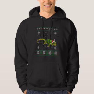Sudadera Navidades de animales suaves de Santa Chameleon Pa