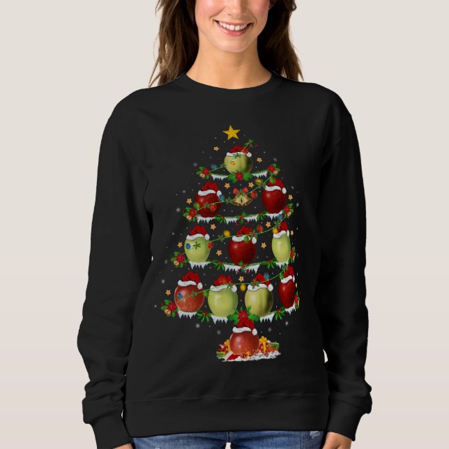 Sudadera Navidades de Apple Fruit Lover Xmas iluminan Tr (Anverso)