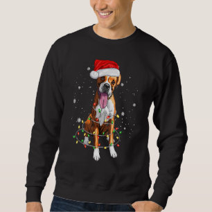 Sudadera Navidades de árbol de boxeo iluminan Navidad Pajam
