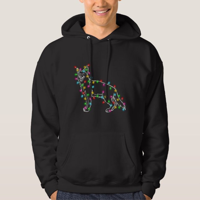 Sudadera Navidades de árbol de pastores alemanes dulces nav (Anverso)