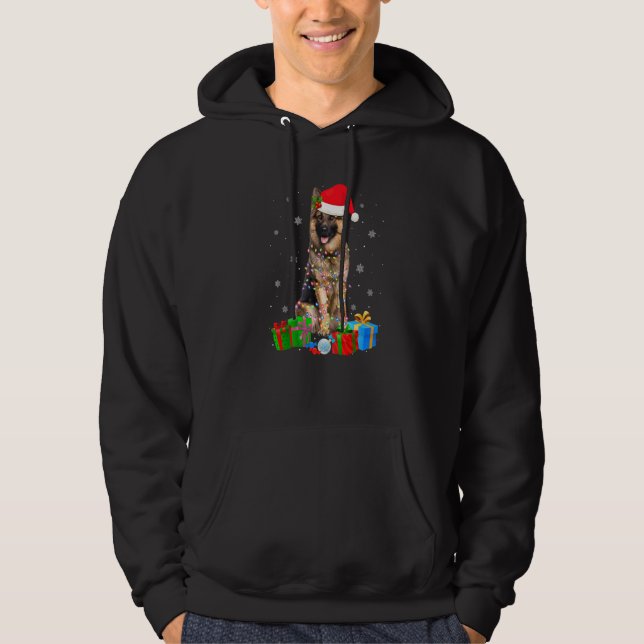 Sudadera Navidades de árbol de pastores alemanes dulces nav (Anverso)