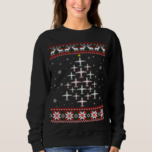 Sudadera Navidades de avión divertidos y feos dulces navide