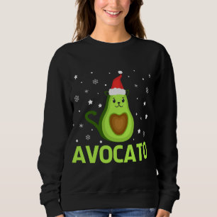 Sudadera Navidades de Avogato Cuidan Gato Aguacate Gracioso