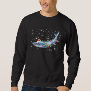 Sudadera Navidades de ballena azul luz de color Navidad San