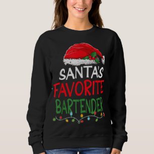 Sudadera Navidades de barman favoritos de Santa Claus