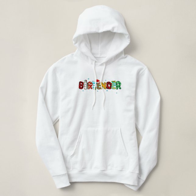 Sudadera Navidades de Bartender Stethoscope Bartender Merry (Diseño del anverso)