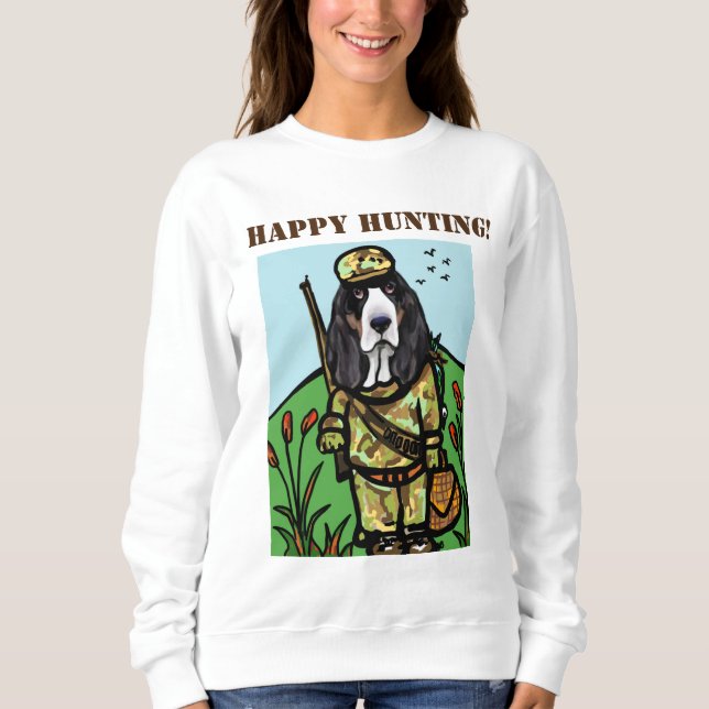 Sudadera Navidades DE BASSET HOUND (Anverso)
