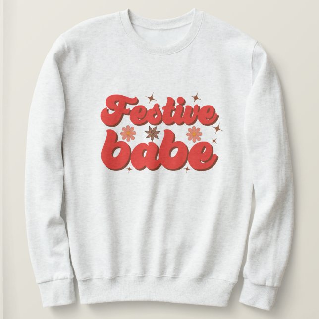 Sudadera Navidades de bebés festivos (Anverso del diseño)