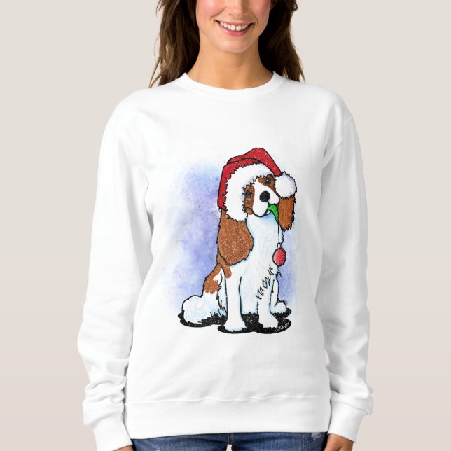 Sudadera Navidades de Blenheim Cavalier Spaniel (Anverso)