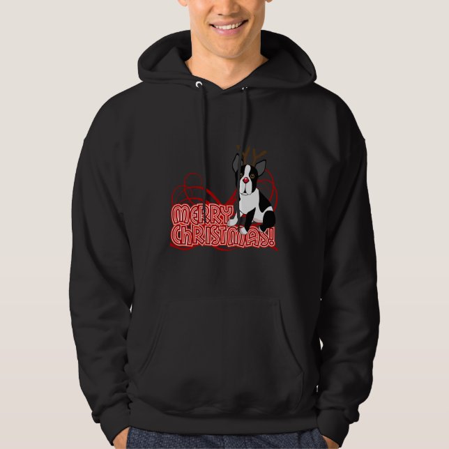 Sudadera Navidades de Boston Terrier (Anverso)