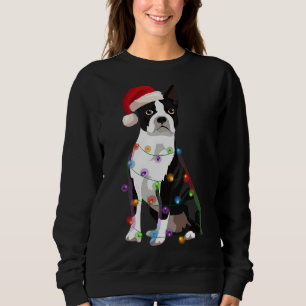 Sudadera Navidades de Boston Terrier iluminan perro de Navi