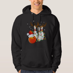 Sudadera Navidades de Bowling Gifts Bowling Santa Hat Chris
