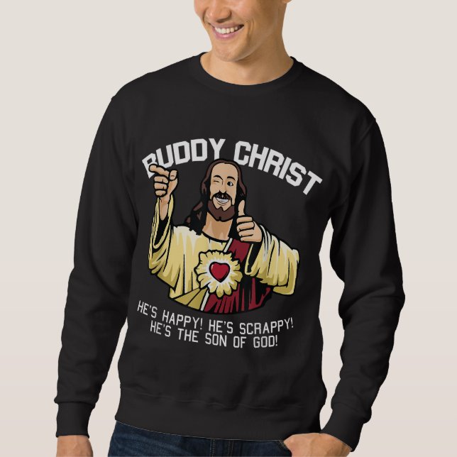 Sudadera Navidades de Buddy Christ Guay Jesucristo Religios (Anverso)