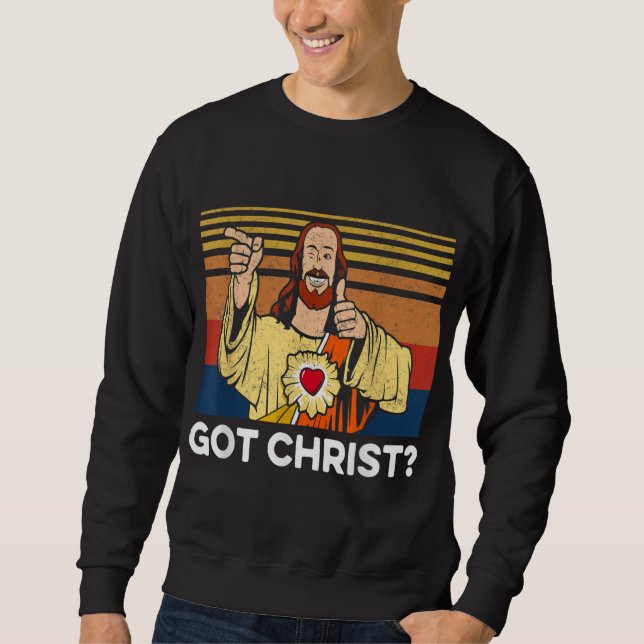 Sudadera Navidades de Buddy Christ Guay Jesucristo Religios (Anverso)