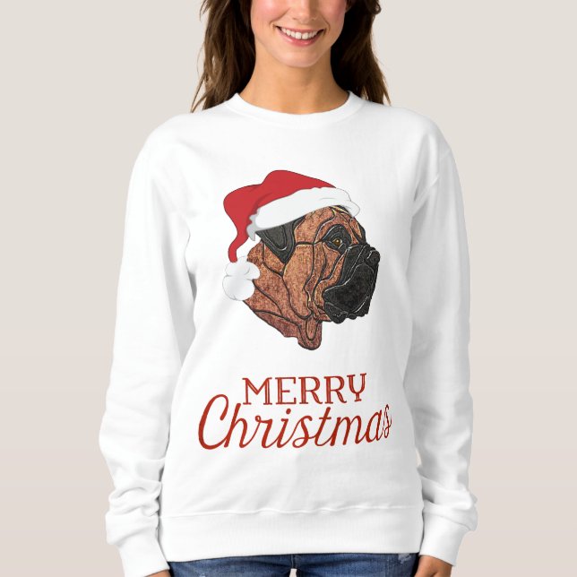 Sudadera Navidades de bullmastiff Sweatshirt (Anverso)