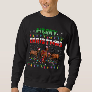 Sudadera Navidades De Caballos Encenden A Feliz Nochebuena