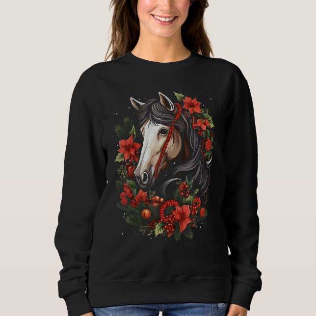 Sudadera Navidades de caballos: Tees gráficos para hombres  (Anverso)